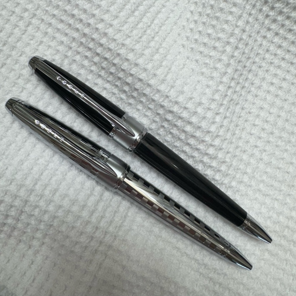 Elegant Cross Black and Silver ballpoint Pen Set. Like new with ink. $Firm$